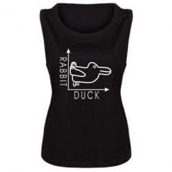 Женская майка Rabbit and duck - PrintSalon