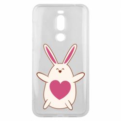 Чехол для Meizu X8 Rabbit with a pink heart - PrintSalon