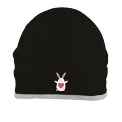 Шапка Rabbit with a pink heart - PrintSalon