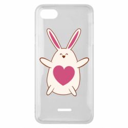 Чехол для Xiaomi Redmi 6A Rabbit with a pink heart - PrintSalon