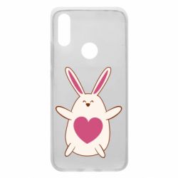 Чехол для Xiaomi Redmi 7 Rabbit with a pink heart - PrintSalon