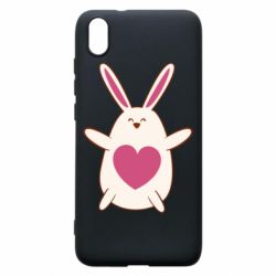 Чехол для Xiaomi Redmi 7A Rabbit with a pink heart - PrintSalon