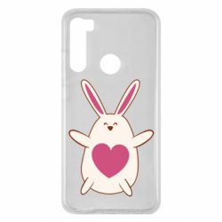 Чехол для Xiaomi Redmi Note 8 Rabbit with a pink heart - PrintSalon
