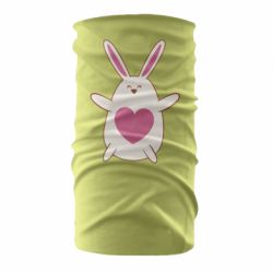 Бандана Rabbit with a pink heart - PrintSalon