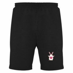 Мужские шорты Rabbit with a pink heart - PrintSalon