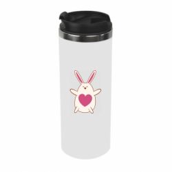 Термокружка Rabbit with a pink heart - PrintSalon