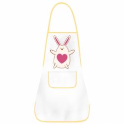 Фартук Rabbit with a pink heart - PrintSalon
