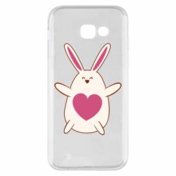 Чехол для Samsung A5 2017 Rabbit with a pink heart