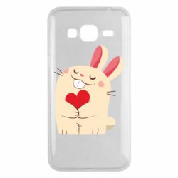 Чехол для Samsung J3 2016 Rabbit with heart - PrintSalon