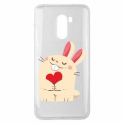 Чехол для Xiaomi Pocophone F1 Rabbit with heart - PrintSalon