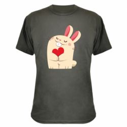 Камуфляжная футболка Rabbit with heart - PrintSalon