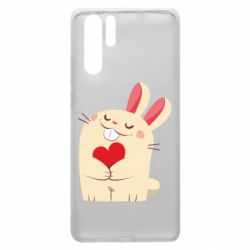 Чехол для Huawei P30 Pro Rabbit with heart - PrintSalon