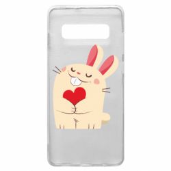 Чехол для Samsung S10+ Rabbit with heart - PrintSalon