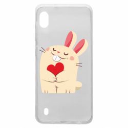 Чехол для Samsung A10 Rabbit with heart - PrintSalon