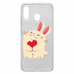 Чехол для Samsung A30 Rabbit with heart - PrintSalon