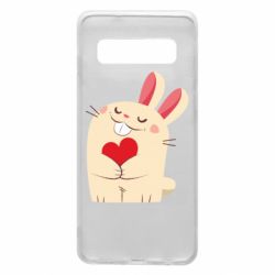 Чехол для Samsung S10 Rabbit with heart - PrintSalon