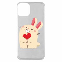 Чехол для iPhone 11 Rabbit with heart - PrintSalon