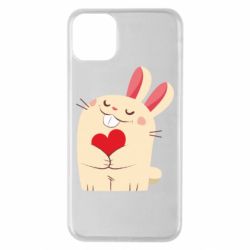 Чехол для iPhone 11 Pro Max Rabbit with heart - PrintSalon