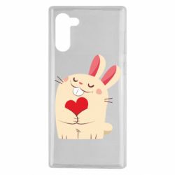 Чехол для Samsung Note 10 Rabbit with heart - PrintSalon