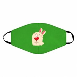 Маска многоразовая Rabbit with heart - PrintSalon