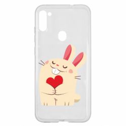 Чехол для Samsung A11/M11 Rabbit with heart - PrintSalon