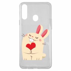 Чехол для Samsung A20s Rabbit with heart - PrintSalon
