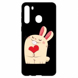 Чехол для Samsung A21 Rabbit with heart