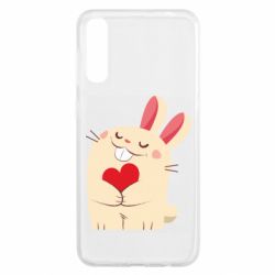 Чехол для Samsung A50 Rabbit with heart