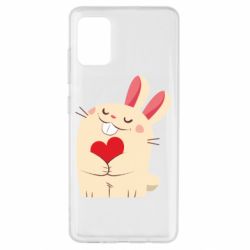 Чехол для Samsung A51 Rabbit with heart - PrintSalon