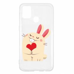 Чехол для Samsung M31 Rabbit with heart - PrintSalon