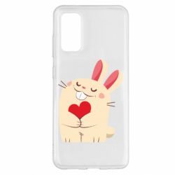 Чехол для Samsung S20 Rabbit with heart - PrintSalon