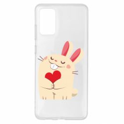 Чехол для Samsung S20+ Rabbit with heart - PrintSalon
