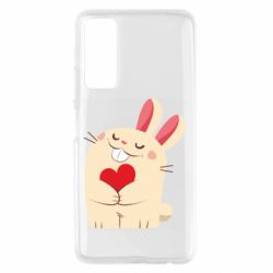 Чехол для Huawei P Smart 2021 Rabbit with heart - PrintSalon