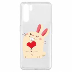 Чехол для Oppo A91/Reno3 Rabbit with heart - PrintSalon