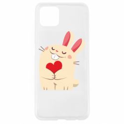 Чехол для Oppo A92s Rabbit with heart - PrintSalon