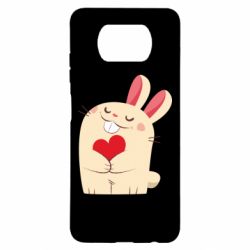 Чехол для Xiaomi Poco X3 Rabbit with heart - PrintSalon