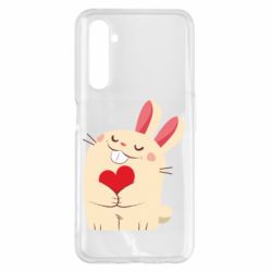 Чехол для Realme 6 Pro Rabbit with heart - PrintSalon