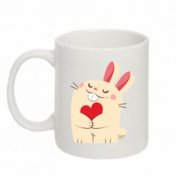 Чашка 320ml Rabbit with heart