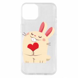 Чехол для iPhone 14 Rabbit with heart - PrintSalon