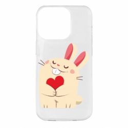 Чехол для iPhone 14 Pro Rabbit with heart - PrintSalon