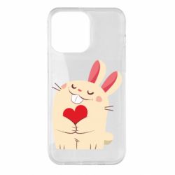 Чехол для iPhone 14 Pro Max Rabbit with heart - PrintSalon