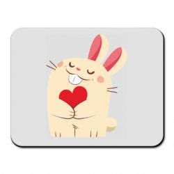 Коврик для мыши Rabbit with heart - PrintSalon