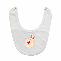 Слюнявчик  Rabbit with heart - PrintSalon