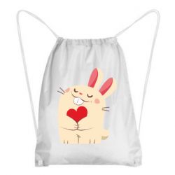 Рюкзак-мешок Rabbit with heart - PrintSalon