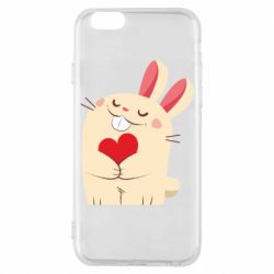 Чехол для iPhone 6/6S Rabbit with heart - PrintSalon