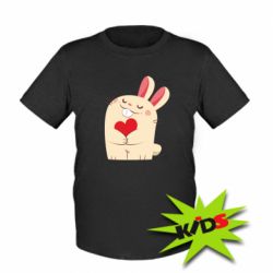 Детская футболка Rabbit with heart - PrintSalon