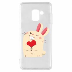 Чехол для Samsung A8 2018 Rabbit with heart - PrintSalon
