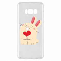 Чехол для Samsung S8 Rabbit with heart - PrintSalon
