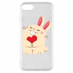 Чехол для iPhone 8 Rabbit with heart - PrintSalon