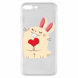 Чехол для iPhone 8 Plus Rabbit with heart - PrintSalon